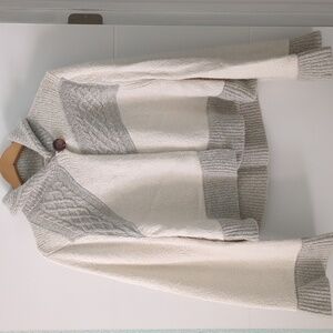 Prana Bell sleeves cardigan one button slightly cropped poncho style